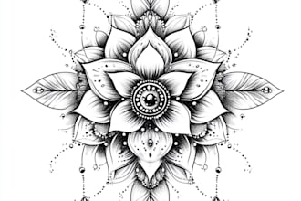 make amazing mandala design, with coloring tattoo design