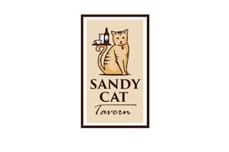 design unique design cat cafe logo