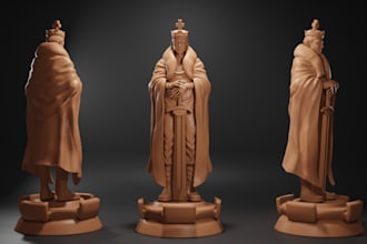 do digital sculpt starting from simple cute character, until realistic