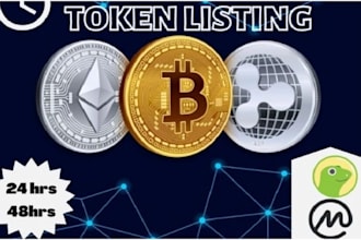 easily list your coin or token on coingecko cex and dex exchange, coinmarketcap