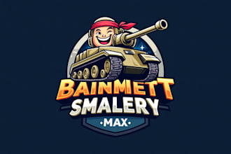 design awesome warrior tank mascot logo for your company