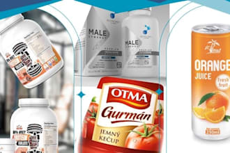 do product label design, supplement label design, custom packaging