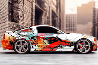 wrap design racing car wrap, car wrap design