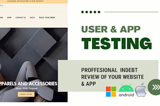 do user testing, website testing, QA, app and usability testing