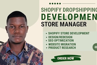 build shopify dropshipping store, shopify store manager