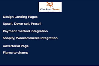 design checkout champ pages integrate shopify , woocommerce
