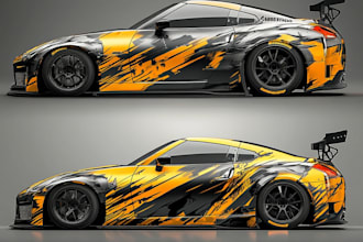 draw car wrap design,vehicle decals or sticker wraps design