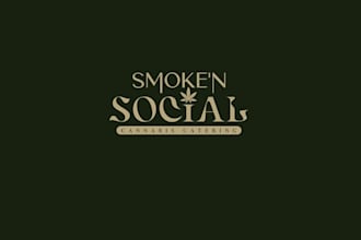 design launching exclusive cannabis catering events company logo