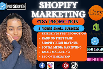 boost shopify etsy amazon ebay product marketing promotion traffic sales seo ads
