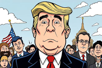 draw satire, editorial or political cartoons for you