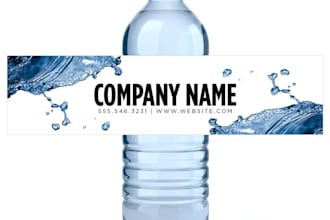 do design water bottle , can label