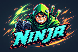 do awesome ninja sport export gaming mascot logo