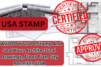 do professional civil and structural engineer pe stamp ca, fl, ga, sc, nc, il