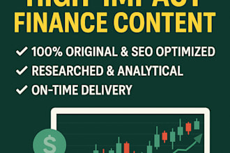 write expert stock market and finance articles that build authority