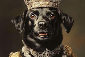 design custom pet portrait