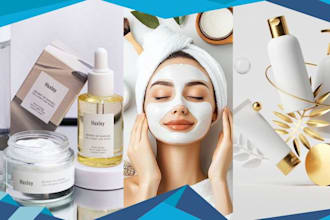 design cosmetic and skincare product label and packaging as well as boxes