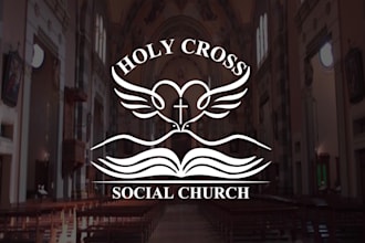 do professional christian church, ministry or modern religious logo design