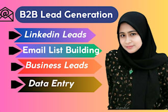 d0 b2b lead generation, linkedin lead generation and build a prospect email lis