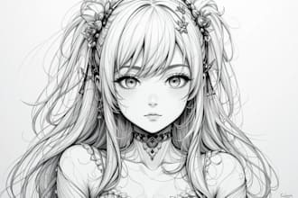 sketch you color anime sketch art