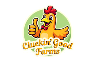 do wonderful chicken thumbs up mascot logo design