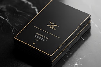 do professional luxury business card and thank you card