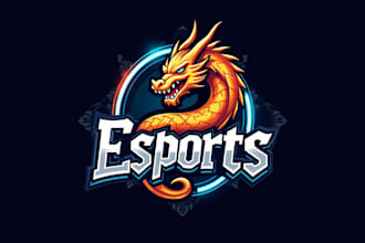 do wonderful dragon e sport mascot logo design