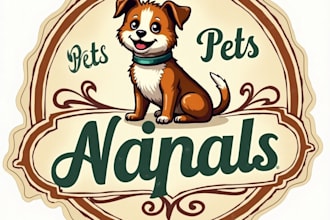 design high quality vintage animal and pet logo with unlimited revision