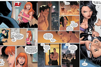 do graphic novel page superhero cartoon character