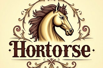 design high quality vintage horse logo with express delivery