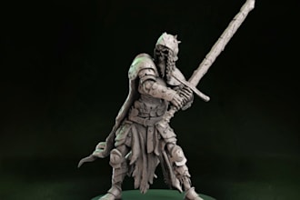 craft 3d grave knight character, stl warhammer 40k dnd, game or for 3d printing