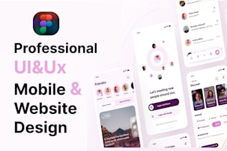design modern responsive UI UX for mobile apps and websites