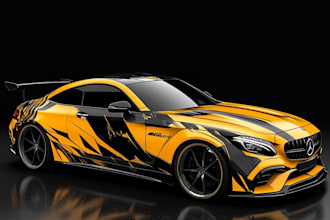 design professional and modern racing car wrap, sports car