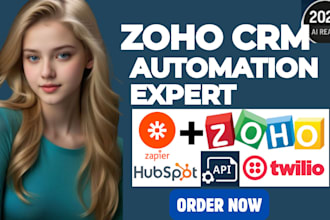 automate zoho CRM with twilio zapier and API integration ai CRM workflow