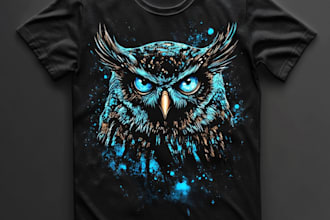 create vintage illustration for t shirt design or merch and pod