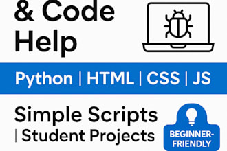 fix code bugs and errors in python, HTML, CSS or javascript