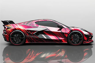 create a professional racing car wraps designs