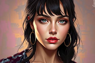 make a stunning digital oil painting portrait