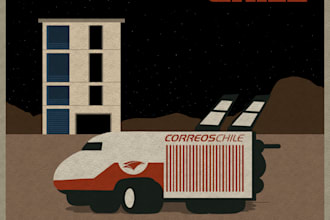 create retrofuturistic minimalist posters for your brand