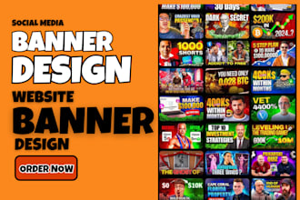 design banner, poster or flyer design twitter banner  design youtube banner