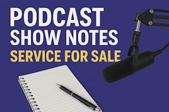 write podcast show notes under 24 hours