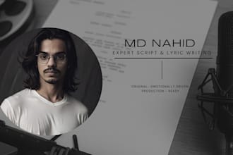 writing lyrics and short films