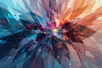 create abstract geometric digital art