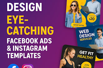 design eye catching facebook ads and instagram templates