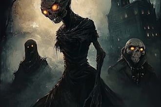 do create detailed dark art illustration design