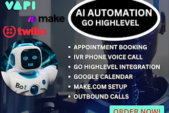 setup vapi ai calling agent,ghl chatbot, retail ai voice agent, make com, vapi