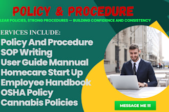 create home care policy and procedure, employee handbook, osha policy, cannabis