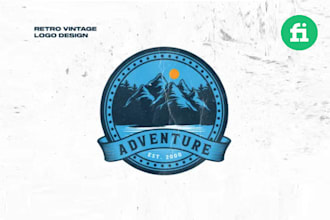 design and redesign awesome vintage retro patch and badge logo