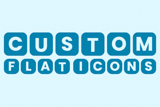 create flat custom icons for your website