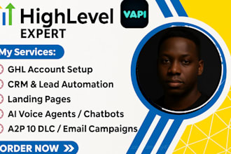 do gohighlevel account setup make com automation vapi ai a2p gohighlevel expert