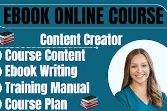create ebook online course, course content, lesson plan, online course creation